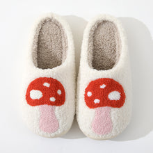 Load image into Gallery viewer, mushroom print slippers soft, cozy, warm gifts