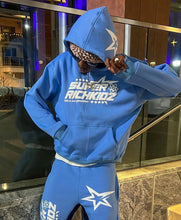 Load image into Gallery viewer, men's hip hop hoodie set sweatshirt sweatpants