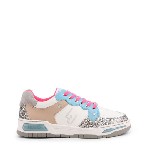 Liu Jo glitter sneakers tennis shoes women pink laces sparkle bling