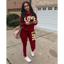Load image into Gallery viewer, casual women's sweatshirt sweatpants set