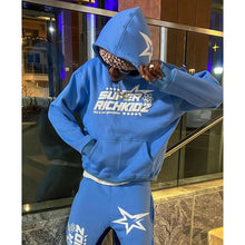 Load image into Gallery viewer, men's hip hop hoodie set sweatshirt sweatpants