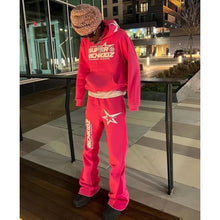 Load image into Gallery viewer, men's hip hop hoodie set sweatshirt sweatpants