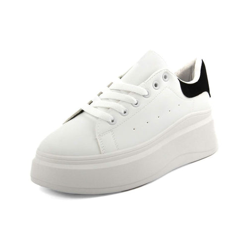 chunky platform sneakers black white shoes
