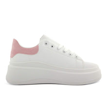 Load image into Gallery viewer, chunky platform sneakers pink white shoes