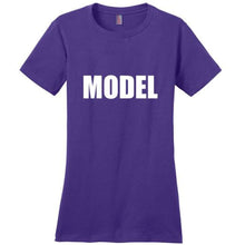 Load image into Gallery viewer, Cute Model T-Shirt - Purple / Xs