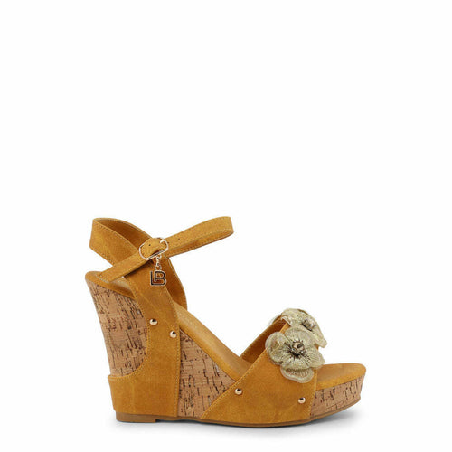 laura biagiotti flower wedge sandals shoes