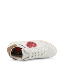 Load image into Gallery viewer, love moschino pink glitter heart sparkle sneakers white