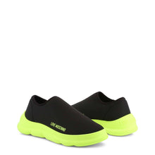 Load image into Gallery viewer, love moschino black green slip-on sneakers shoes