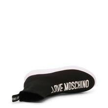 Load image into Gallery viewer, love moschino black white high top sneakers