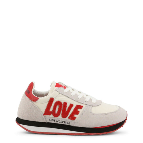 Love Moschino White Red Suede Sneakers Walk25