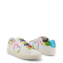 Load image into Gallery viewer, love moschino rainbow heart sneakers in white