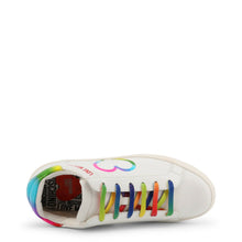 Load image into Gallery viewer, love moschino rainbow heart sneakers in white