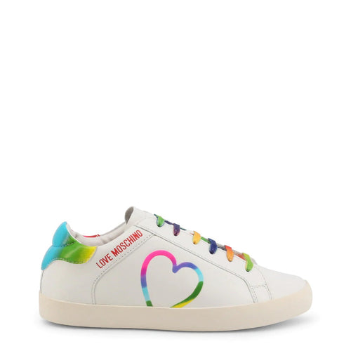 love moschino rainbow heart sneakers in white