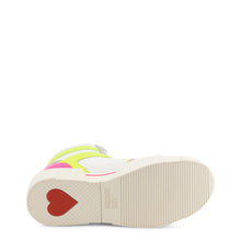 Load image into Gallery viewer, love moschino high top sneakers pink yellow white gray
