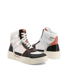 Load image into Gallery viewer, love moschino silver high top sneakers