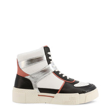 Load image into Gallery viewer, love moschino silver high top sneakers