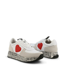 Load image into Gallery viewer, Love Moschino White Heart Suede Sneakers Shoes